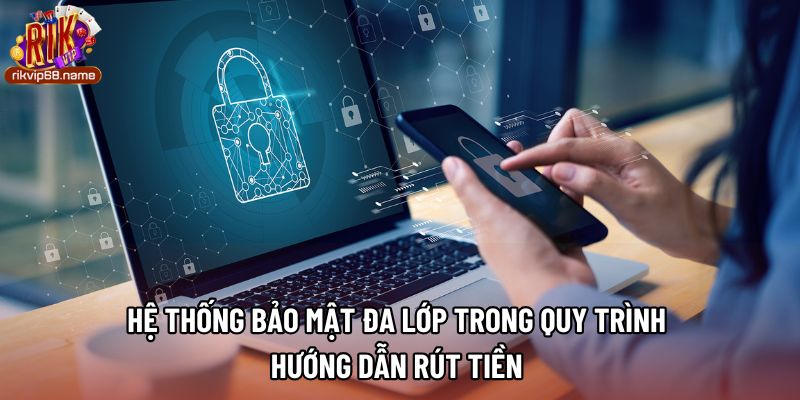 Hệ thống bảo mật đa lớp trong quy trình hướng dẫn rút tiền 