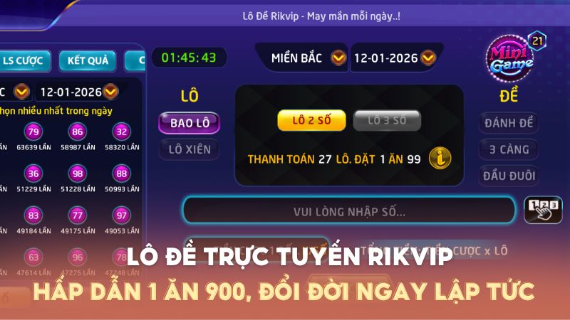 Lô đề trực tuyến – Hấp dẫn 1 ăn 900, đổi đời ngay lập tức