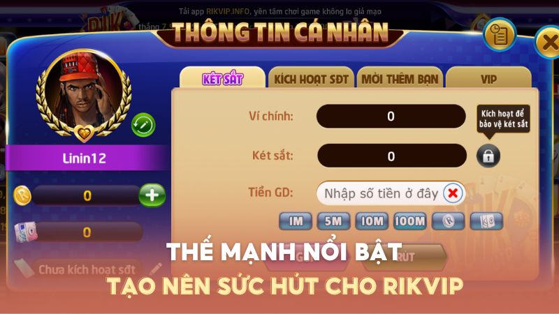 Thế mạnh tạo nên sức hút cho Rikvip